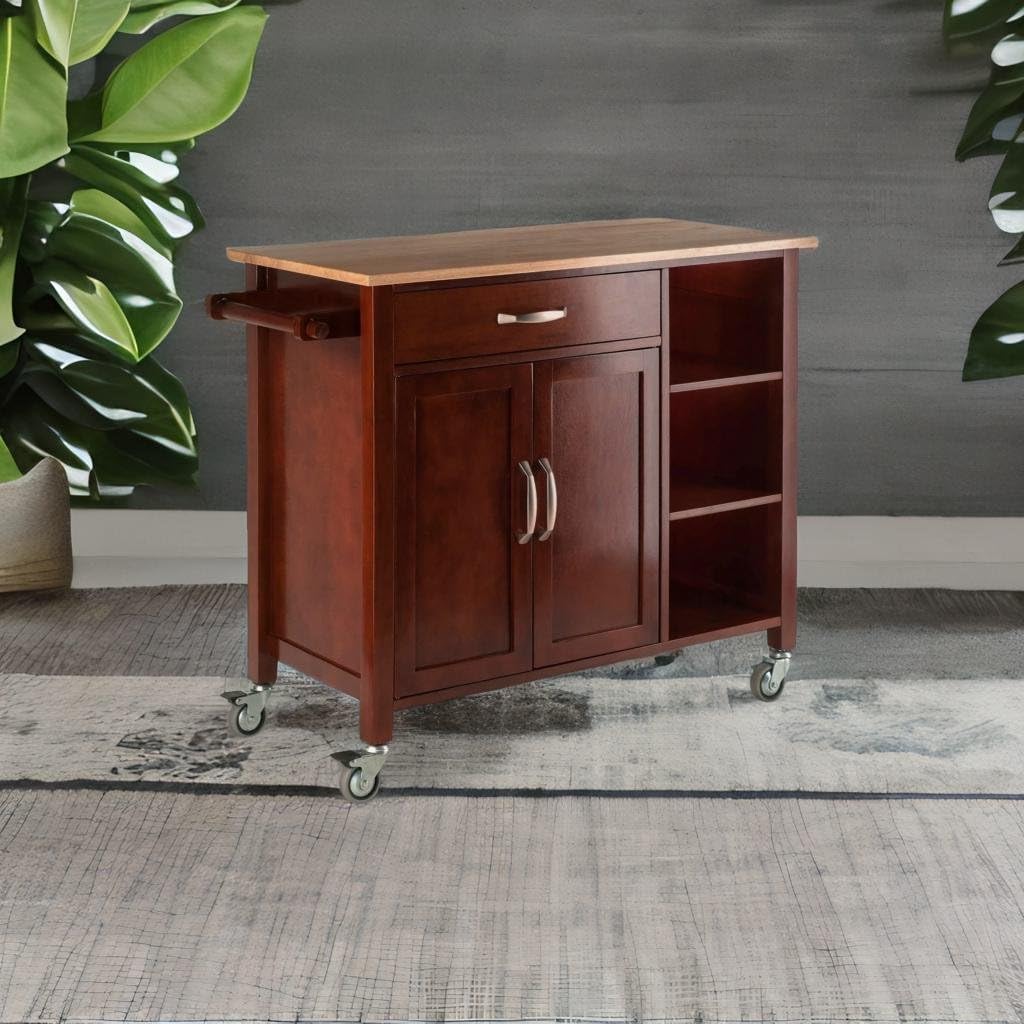 Ergode Elegant Marissa Kitchen Cart - Stylish Design | Ample Storage & Mobility