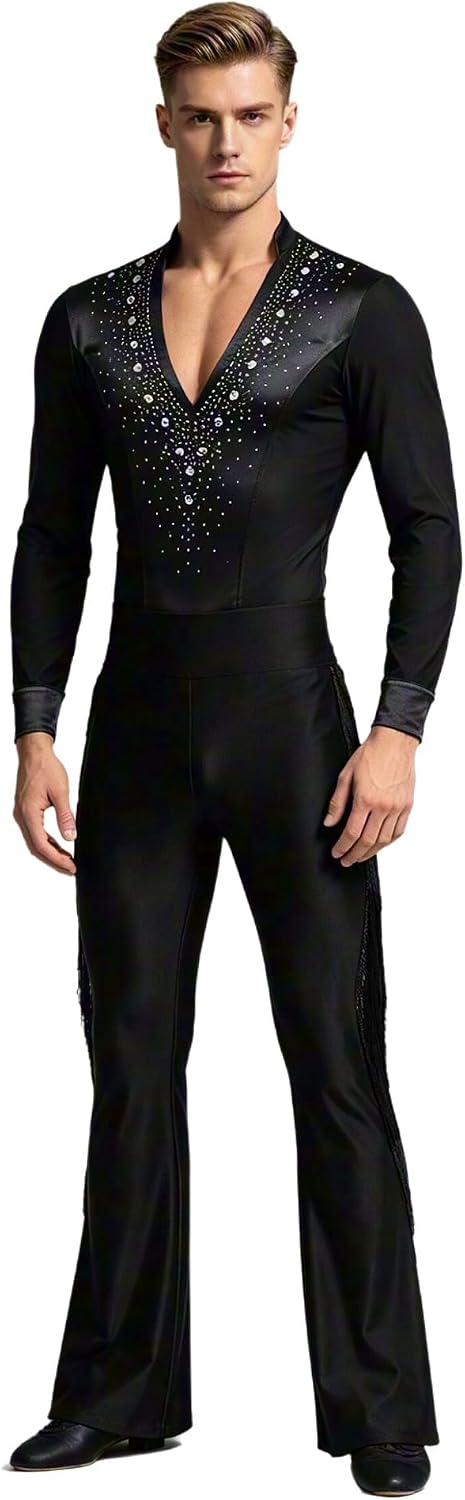 Men's Two Piece Latin Tango Dance Costume