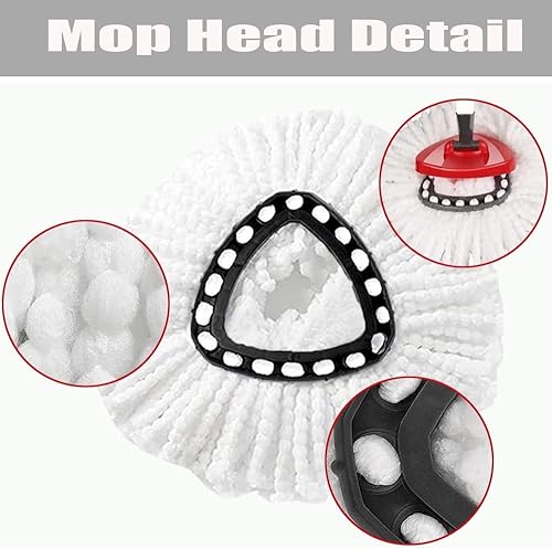 Miniatura 6 de ANREKEYH Paquete de 6 cabezales de repuesto para mopa compatible con O Cedar EasyWring de microfibra, cabezales de repuesto para fregona Ocedar 1
