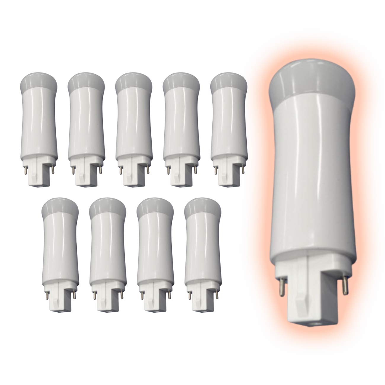 GoodBulb 13 Watt Replacement Vertical LED Plug-in Light Bulbs Commercial 9 Watt Type A 2 Pin G24D Base