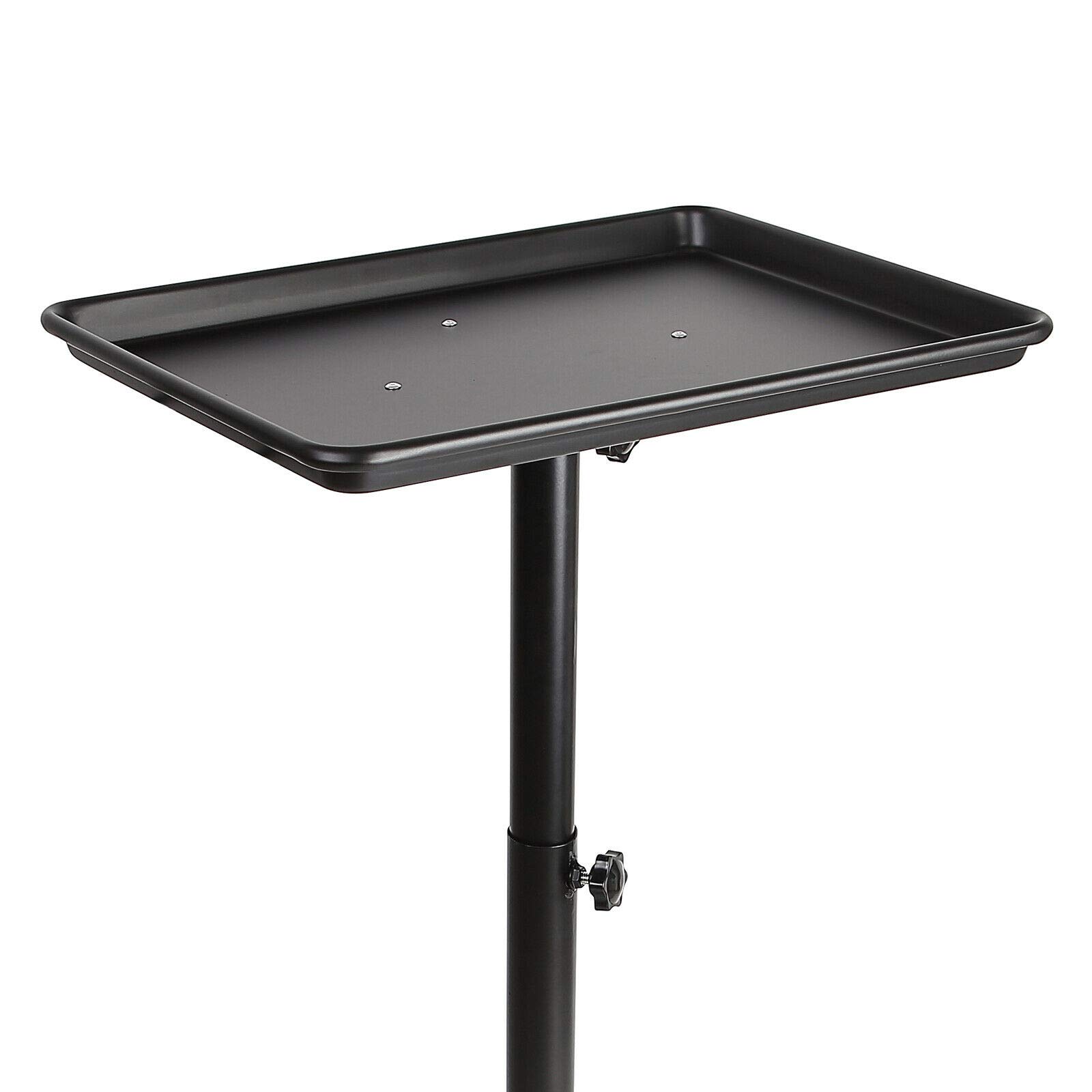 Salon trolley Friseurwagen, Höhenverstellbar Friseur Arbeitswagen, Friseurwagen Arbeitswagen Regal Tray Rollwagen für Friseur Kosmetikerin Beauty Salon Schwarz