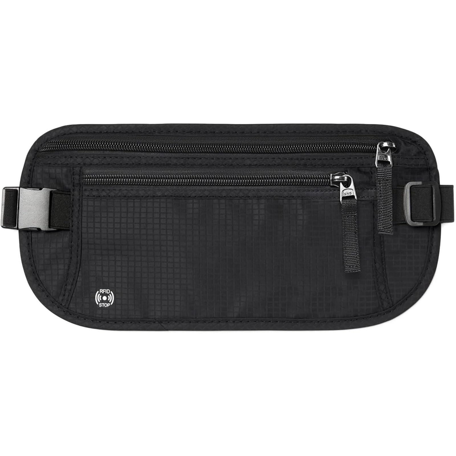 Reise-Geldgürtel, schmale Reisepasshülle for Schutz von Bargeld, Kreditkarten und Reisedokumenten Für Laufen(Black)