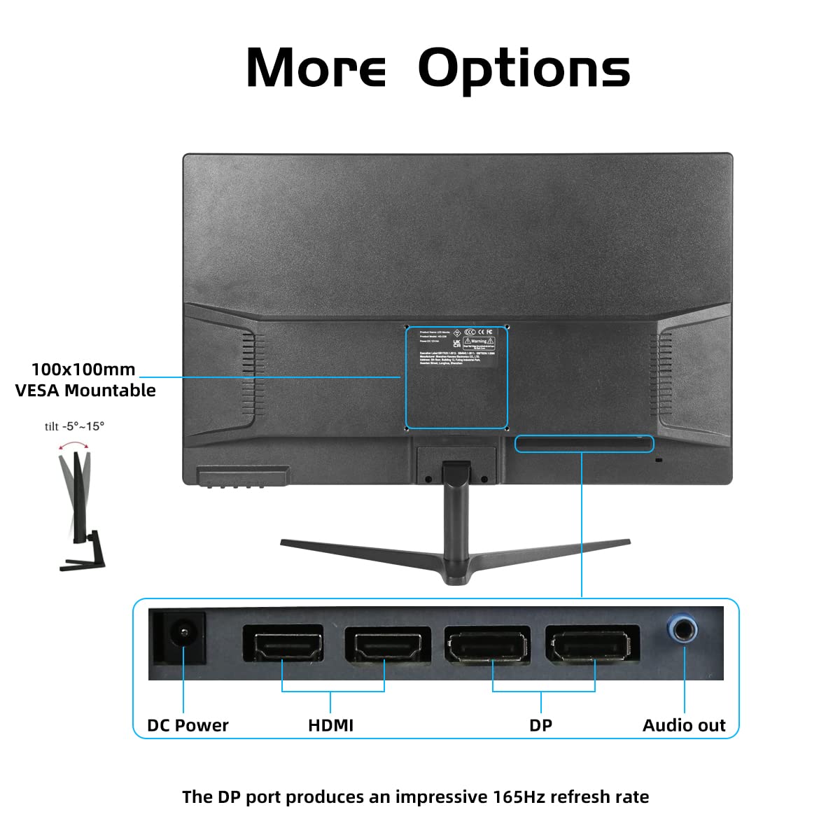 Amazon.com: Prechen Monitor de juegos QHD de 23.8 pulgadas 2560 x