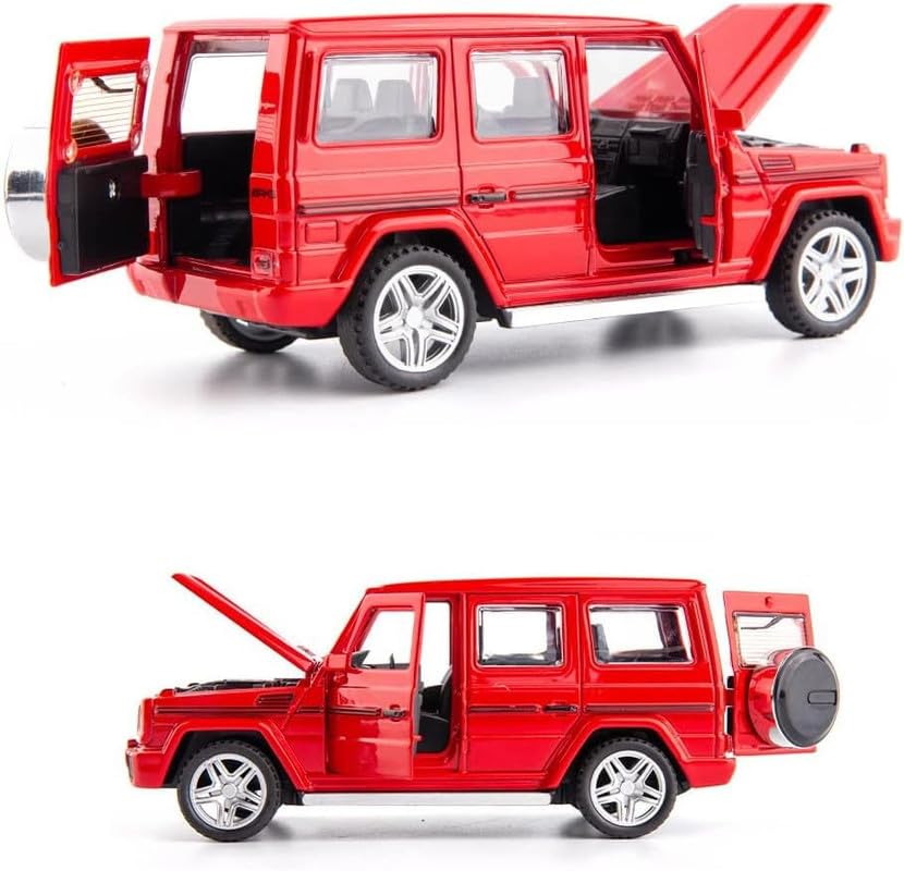 Image of New 1:32 G65 Diecast Alloy Metal Pull Back Car with Openable Doors Music Sound and Light Vehicle Toy Car for Kids Boys (White)