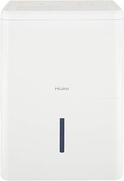 Haier 35 Pint Portable Dehumidifier, Perfect for Bedroom, Basement & Garage, For High Humidity or Very Damp Areas, Empty Bucket Alarm, Clean Filter Alert & LED Digital Controls, Energy Star, White