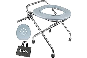 BLIKA 400LBS Capacity Portable Camping Toilet for Adults