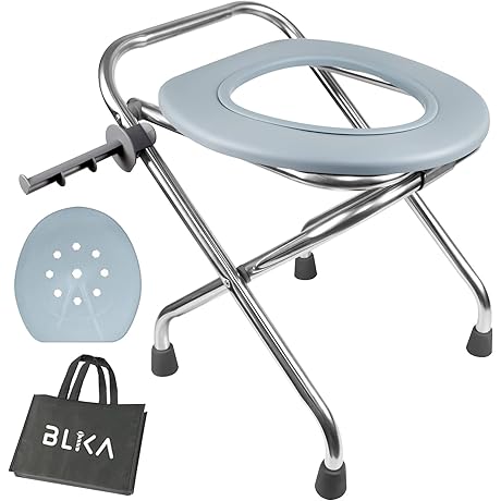 BLIKA 400LBS Capacity Portable Camping Toilet for Adults