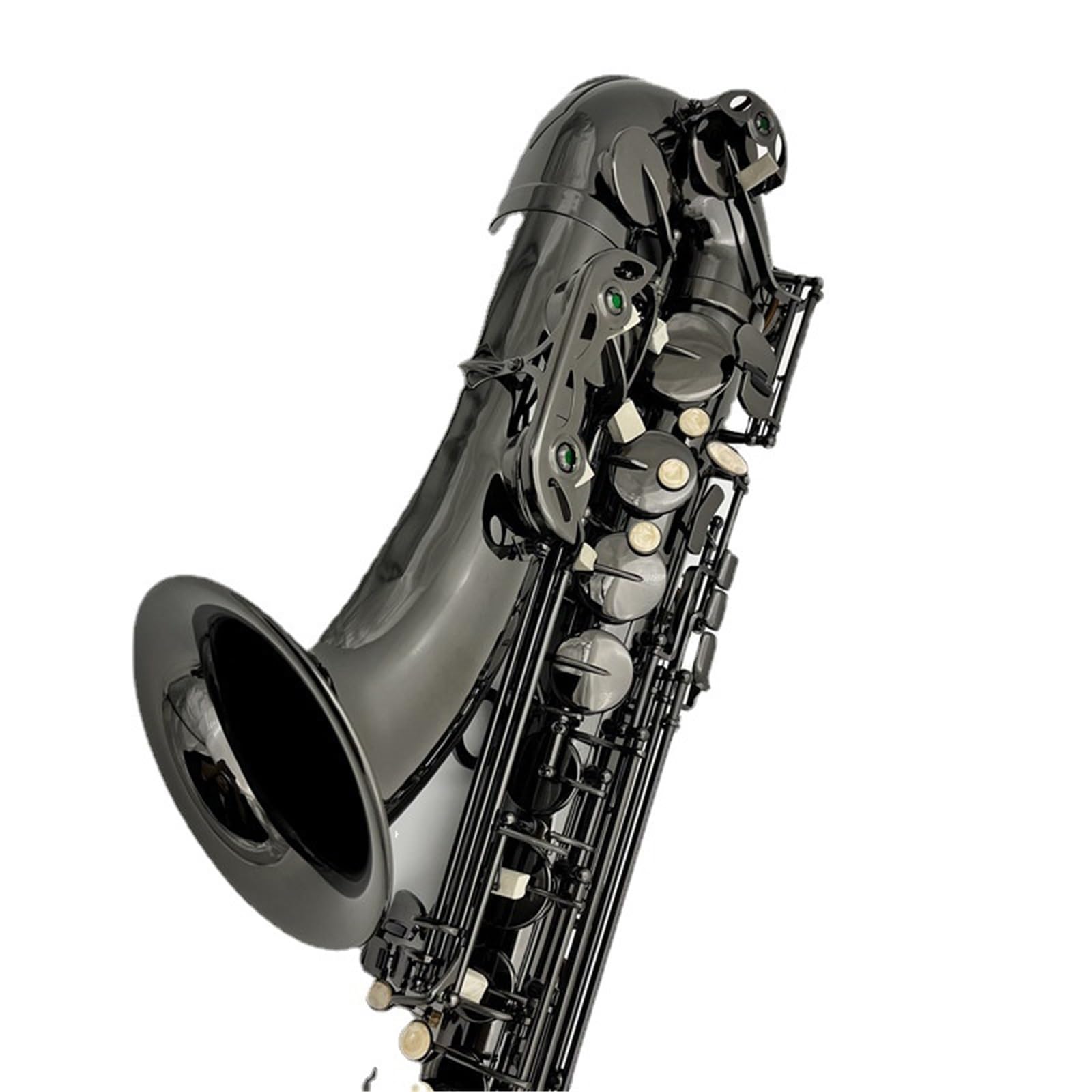 Saksofon Instrument Dęty Saksofon Tenorowy Bb Profesjonalne Wykonanie Instrument W Całości Z Czarnego Niklu