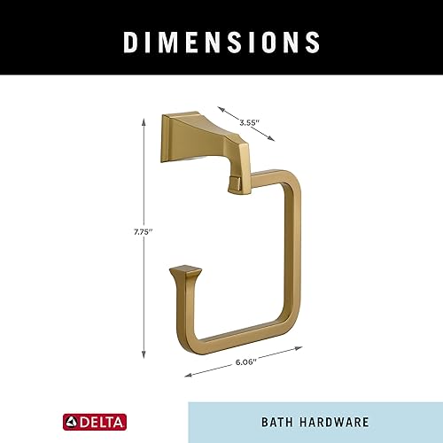 Miniatura 9 de Delta Faucet Dryden - Toallero de bronce, accesorios de baño, 75146-CZ 3.50 x 6.00 x 3.50 pulgadas