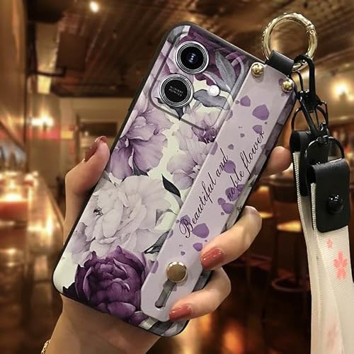 Phone Case Compatible with Honor Play10 4G, Waterproof Design Shockproof Phone Holder Back Cover Kickstand Flower Dirt-resistant