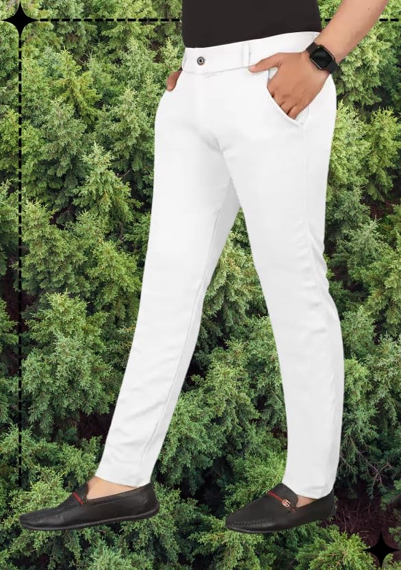 Image of Men's Slim Fit Casual Chinos Pants Stretch Cotton Trousers with Flat Front, Comfortable Everyday TS K023 Parent