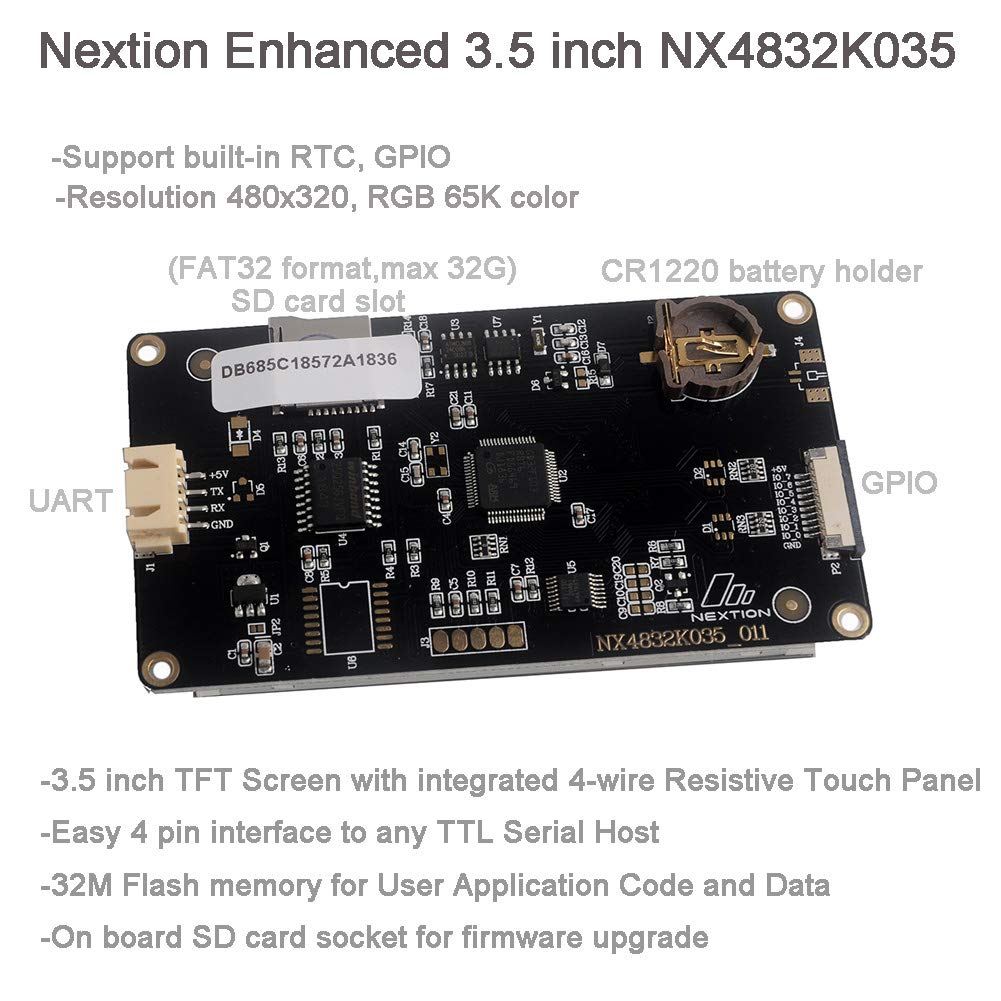 Buy NEXTION Enhanced 3.5 NX4832K035 Resistive Touch Screen HMI LCD ...