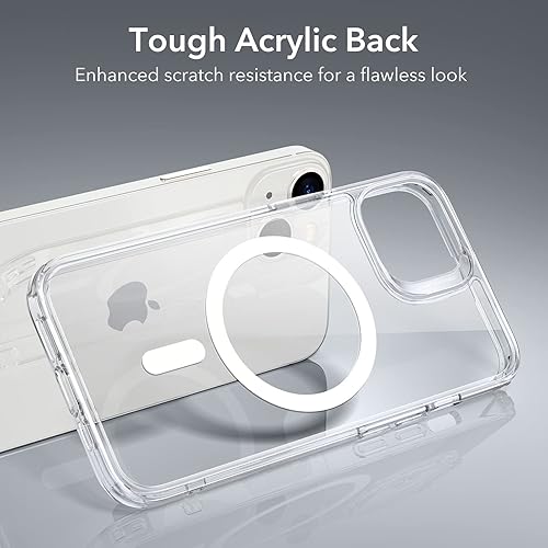 Miniatura 7 de ESR Serie Classic Hybrid Funda magnética para iPhone 14 Plus, compatible con MagSafe, protección a prueba de golpes de grado militar, transparente