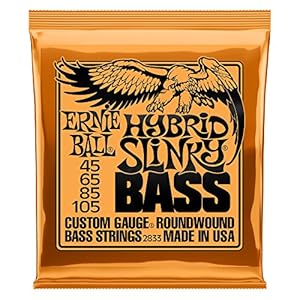 Ernie Ball Hybrid Slinky Nickel Wound elektrische bassnaren – 45-105 gauge