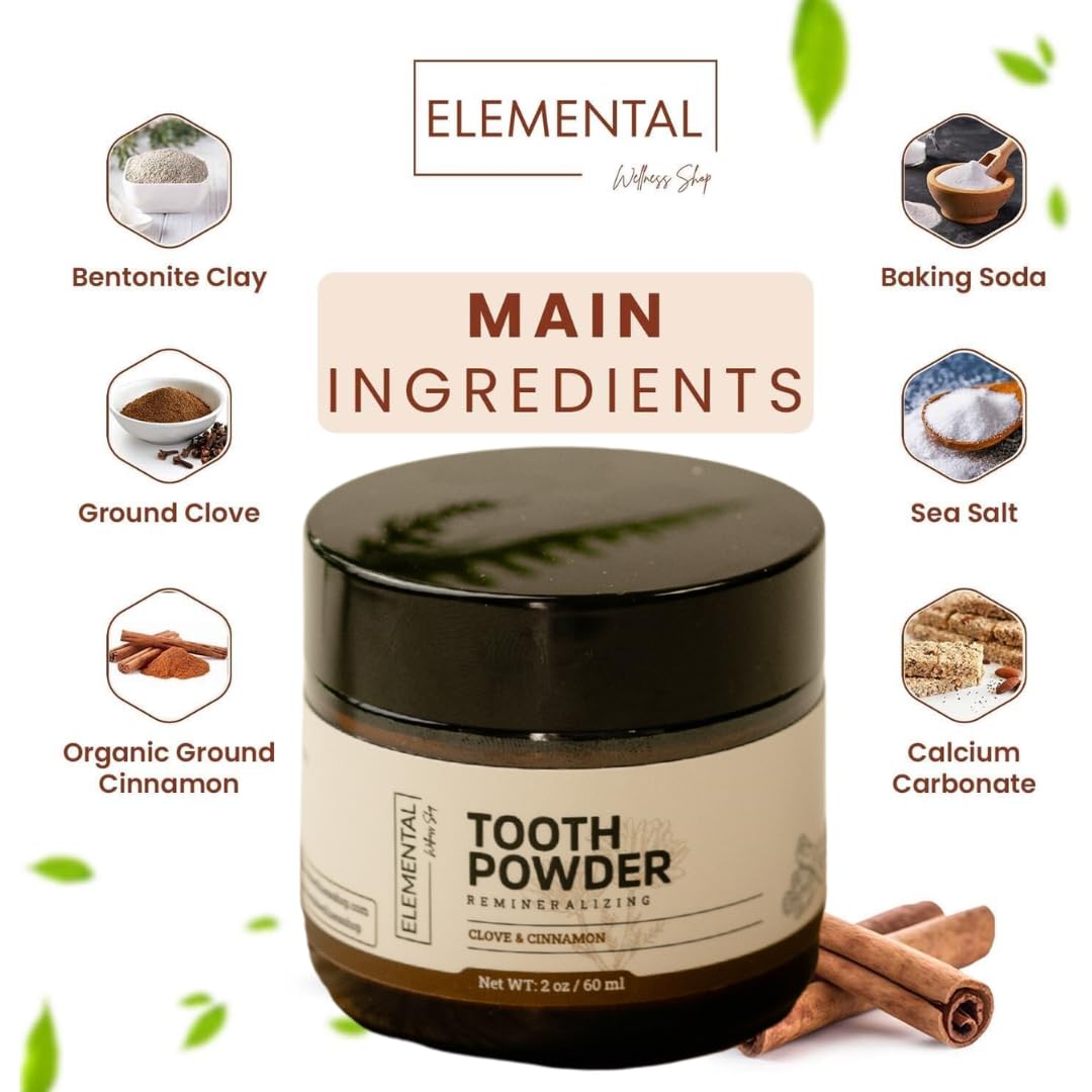 Amazon.com : Elemental Wellness Remineralizing Tooth Powder for