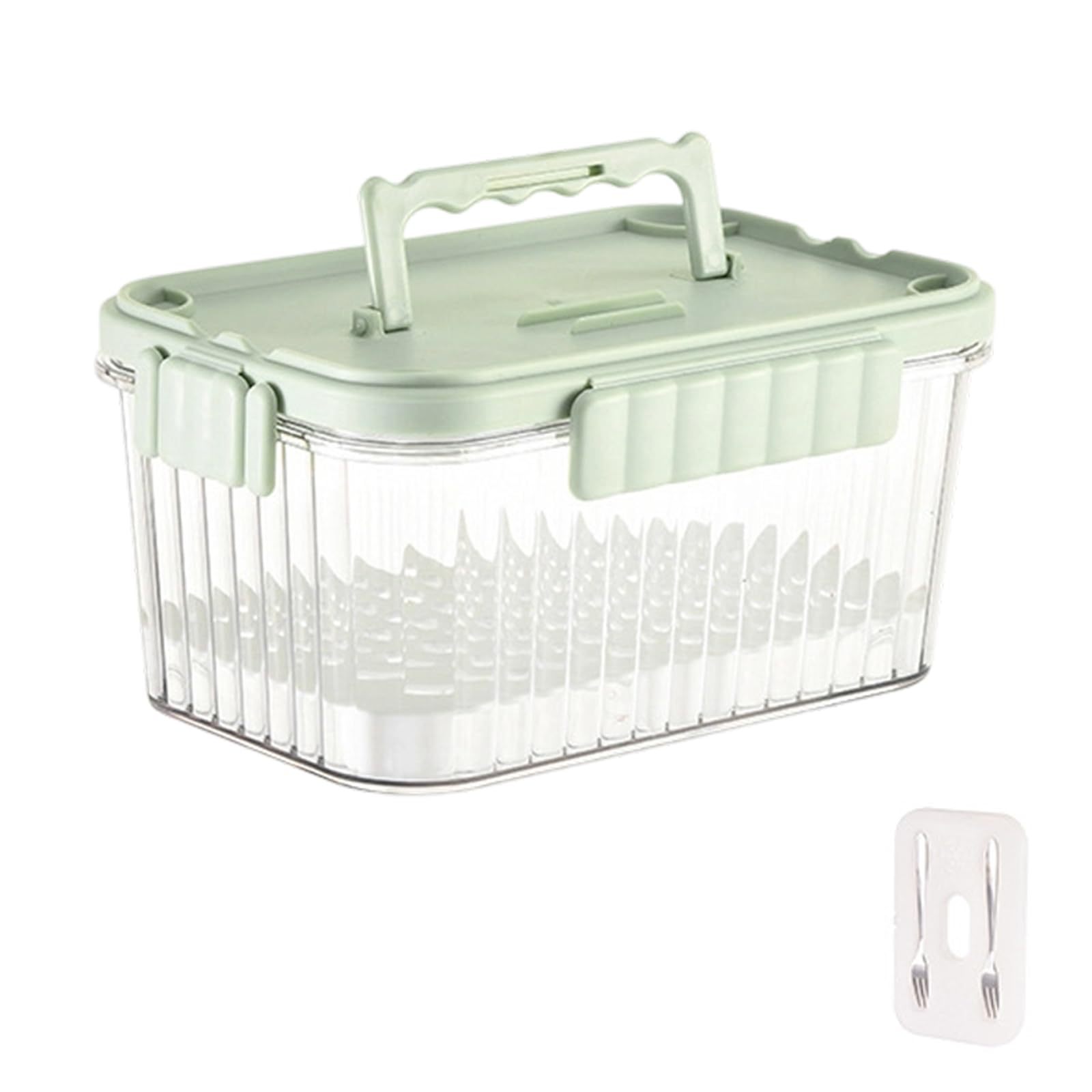 ZEPFJHE Stackable Seasoning Storage Box Lunch Holder Container for Hiking Trips Practical Kitchen Gadget See Through Refrigerator for Camping