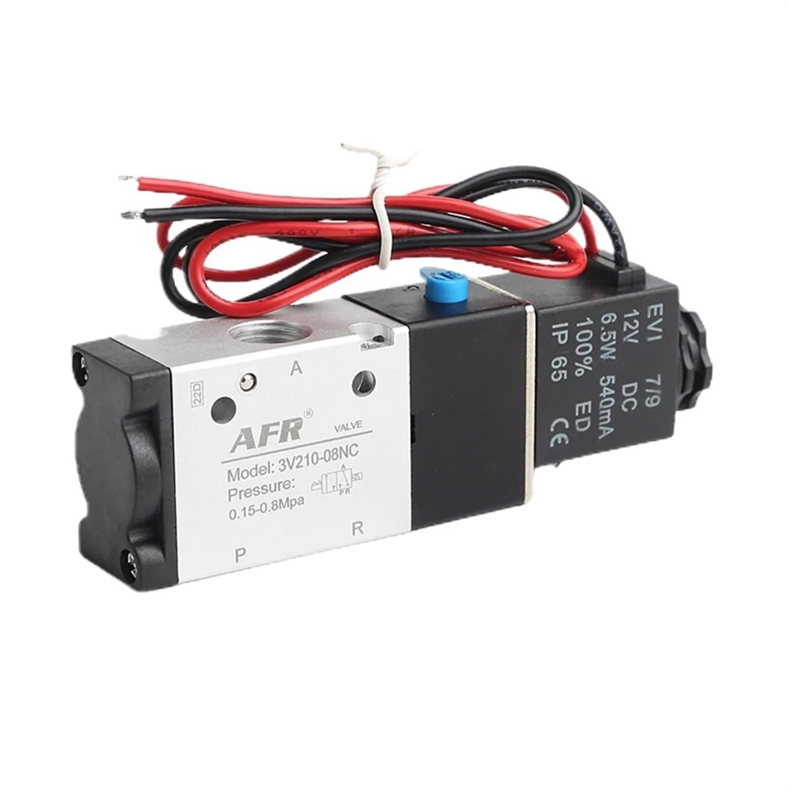 3/2 3V210-08NC Normally Closed 3V110-06NC 3V310-10NC Pneumatic Air Solenoid Valve Electric Control Gas Magnetic Valve 3V410-15NC(3v410-15nc,AC110V)