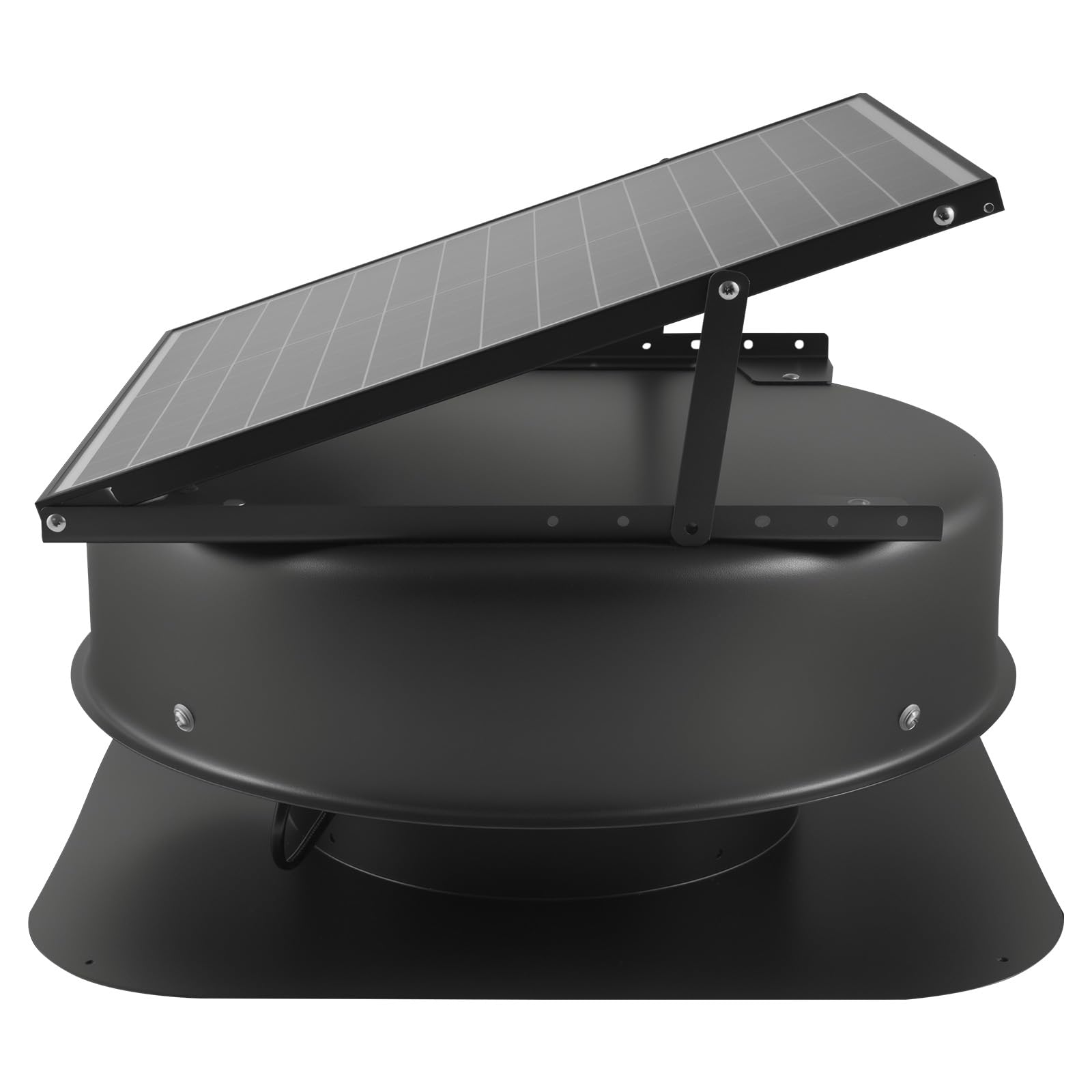 VEVOR Ventilador de Techo para Ático Solar Inteligente de 42 W con Termostato, Control Remoto, Flujo de Aire de 2800 CFM, Motor de CC sin Escobillas Incorporado para Refrigeración, Φ565 x 255 mm