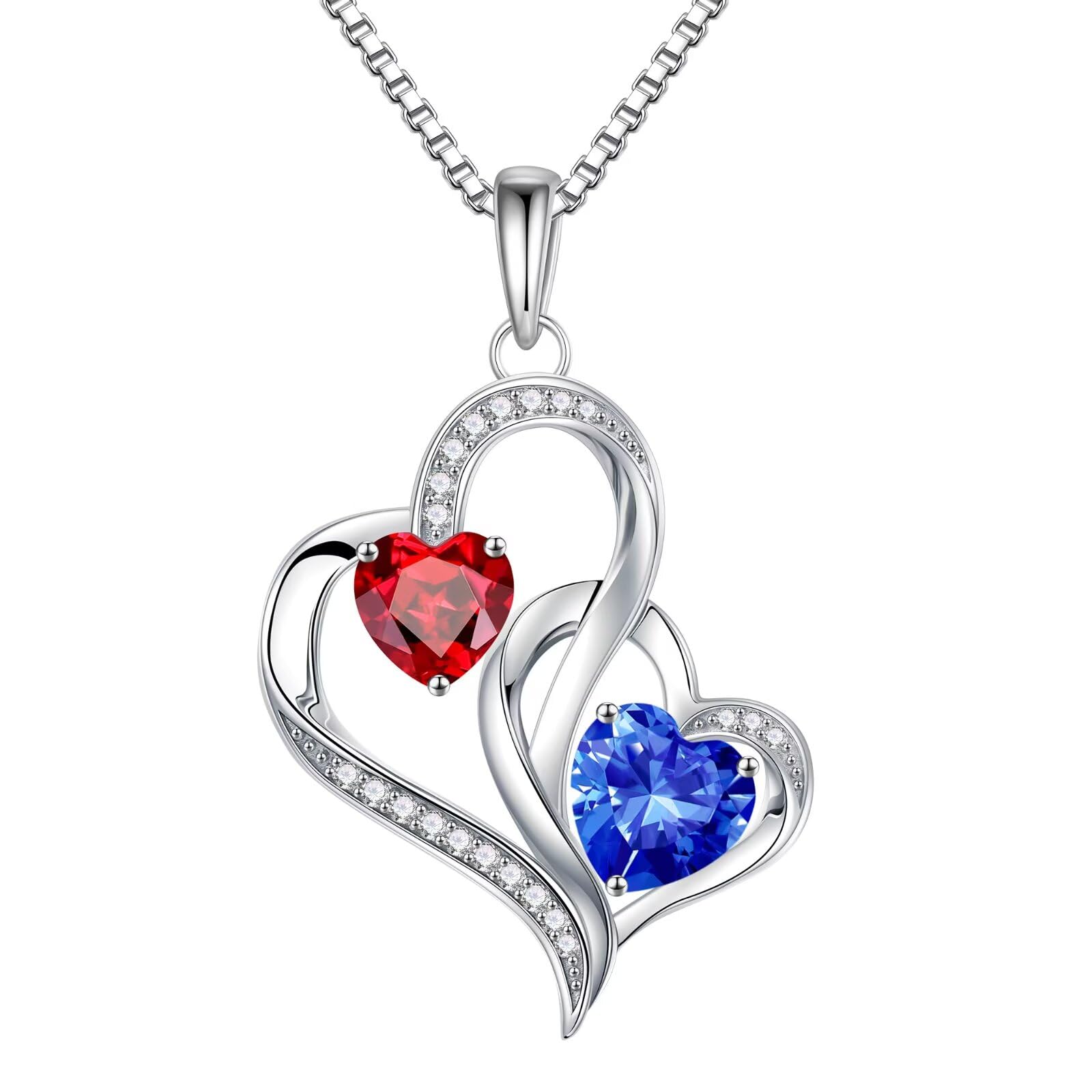 Iefil Heart Birthstone Necklace