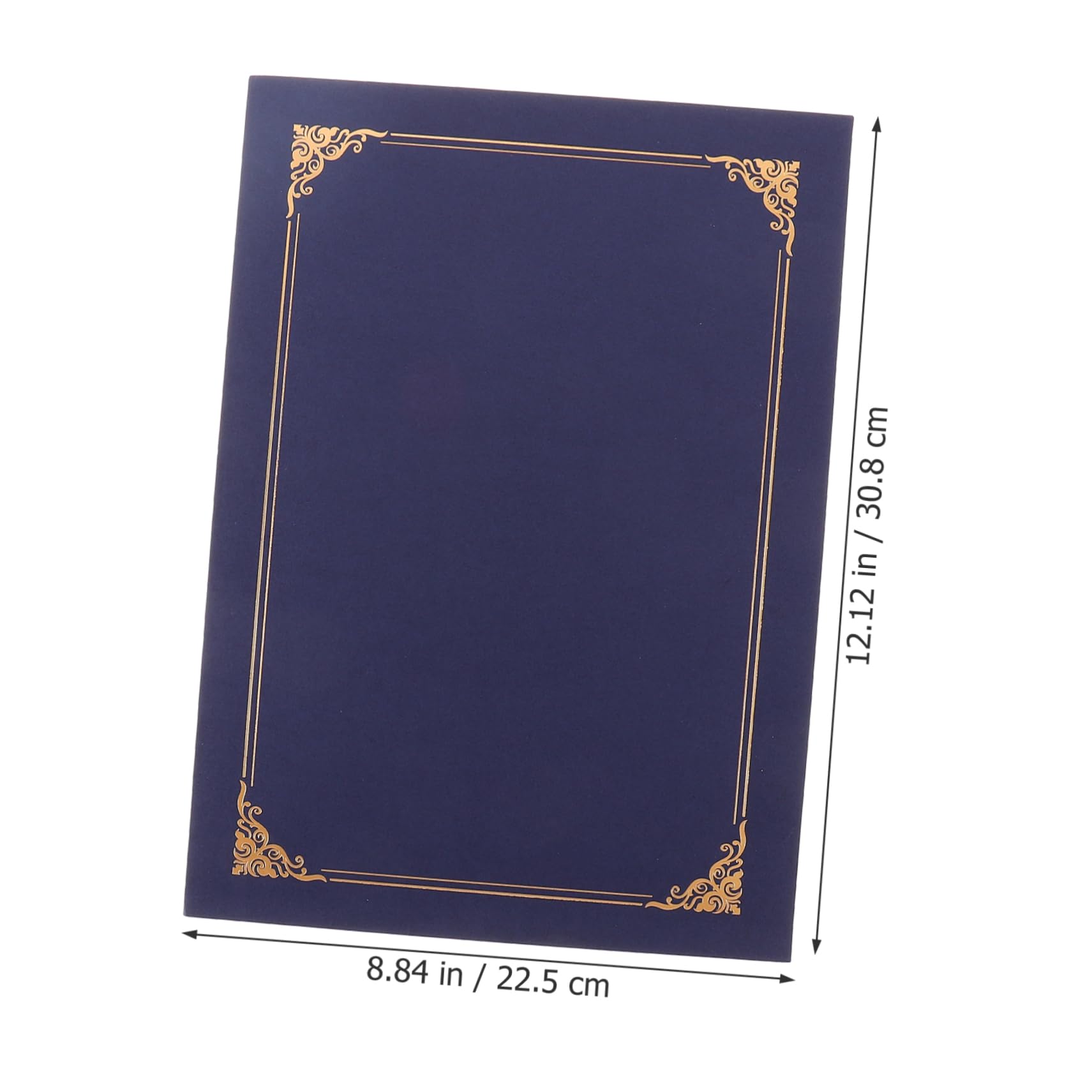 STOBOK Fundas para Certificados 10 Unidades Tamaño A4, Cubierta Protectora de Papel Borde Dorado, Presentador Resistente y Ligero para Diplomas y Premios en Oficina y Hogar