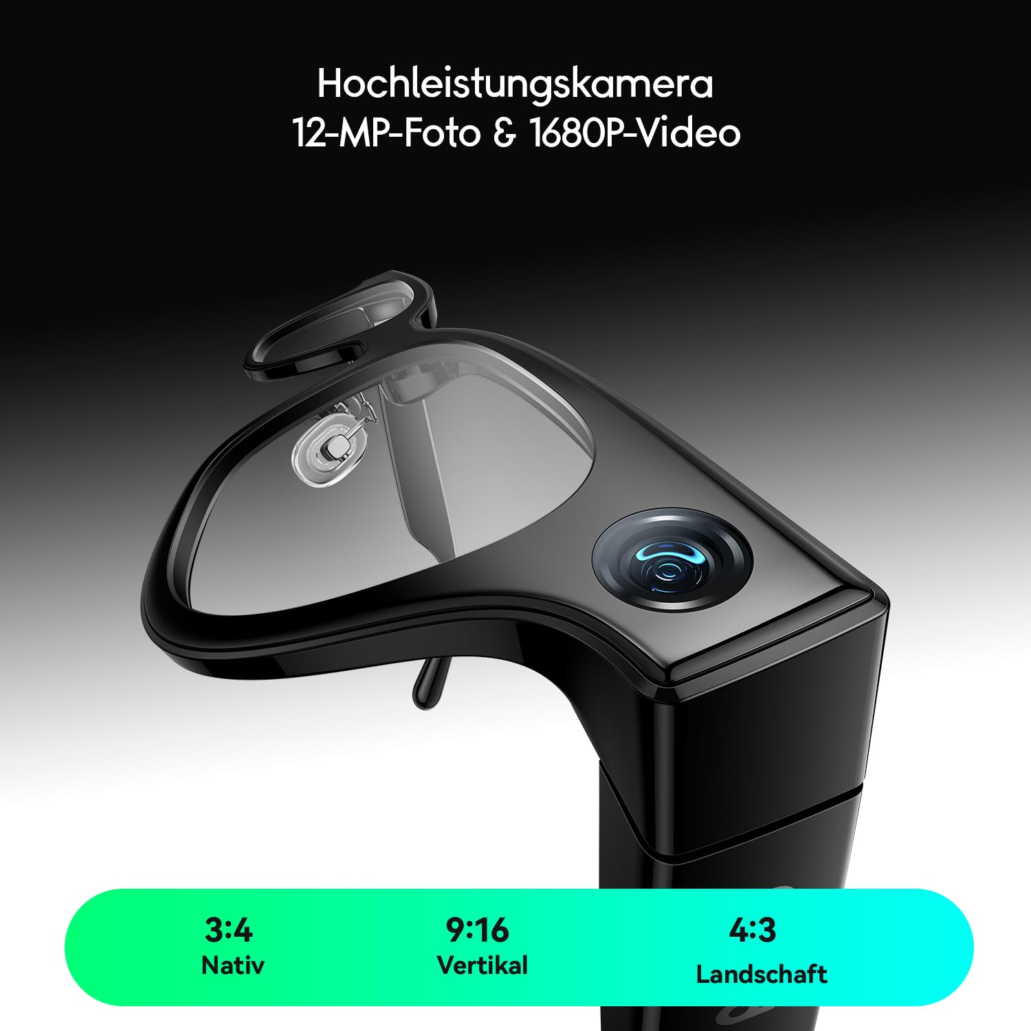 Rokid Glasses (mit Display), AI&AR Smart Glasses, Erste KI-Brille mit ChatGPT & Gemini Support, Ultra-leicht 49g, Echtzeit-Übersetzung & Navigation, Meeting-Notizen
