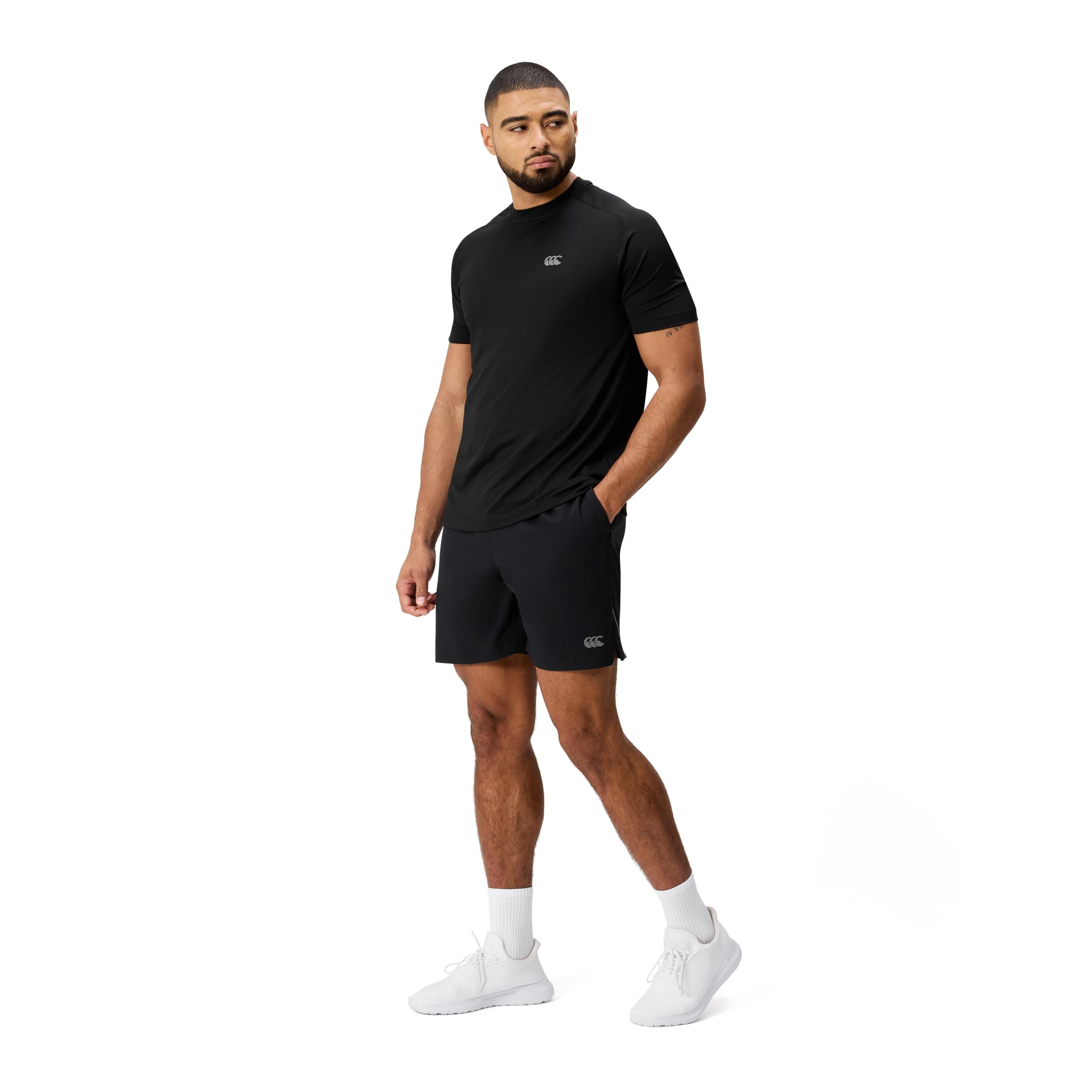 Canterbury Tempo Training 7" Pantalones Cortos para Hombre, Negro, XXL