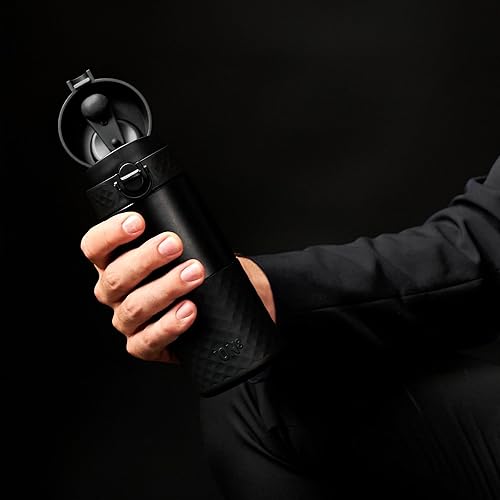 Miniatura 5 de Ion8 Taza de viaje aislada, 12.2 fl oz12 oz, a prueba de fugas, triple bloqueo seguro, sin derrames en tránsito, cubierta higiénica, fácil de