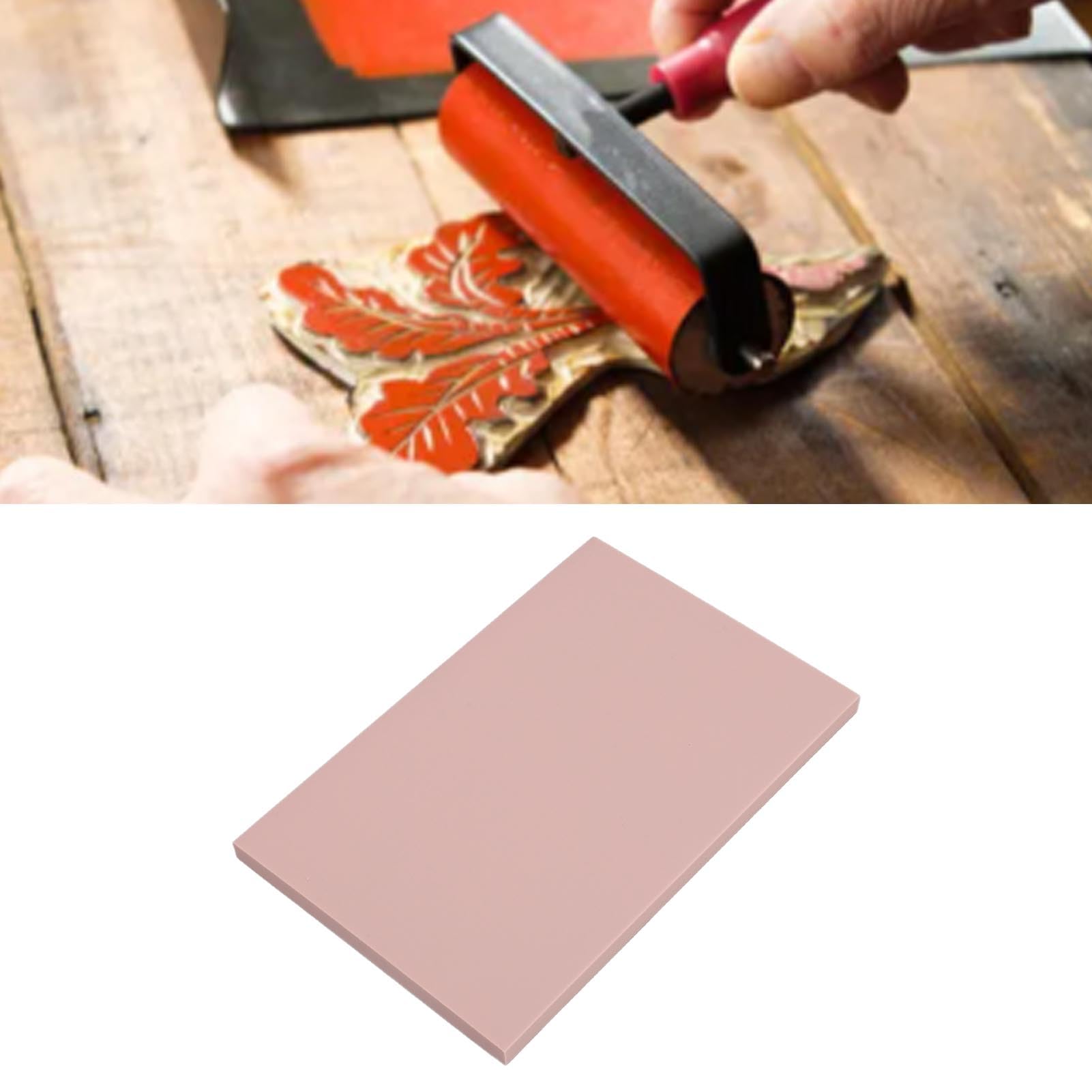 Gumowe bloki rzeźbienia DIY miękka gumowa rzeźbiona cegła rzemieślnicza 10pcs Łatwy do wyrzeźbienia gumowy blok drukarski dla artystów i rzemieślników z drukowania drewna (Różowy)