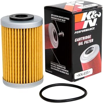 K&N Motorcycle Oil Filter High Performance, Premium, KN-655