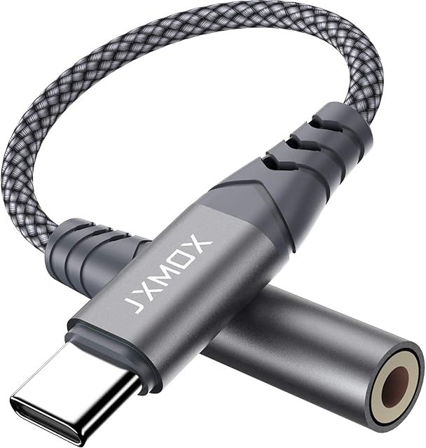USB Type C to 3.5mm Female Headphone Jack Adapter,USB C to Aux Audio Dongle Cable Cord Compatible with Samsung Galaxy S21 S20 Ultra S20+ Note 20 10 S10 S9 Plus,Pixel 4 3 2 XL and More (Grey)