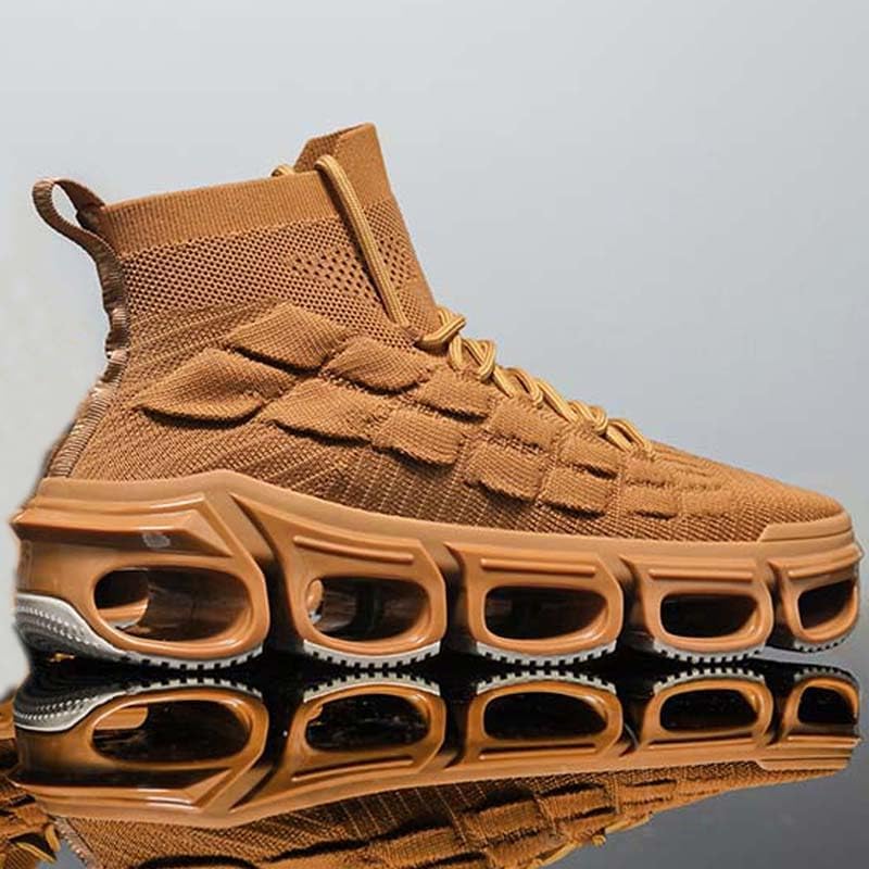 LZDZN Mens Boots For Men Chelsea Shoes High Top Sneakers Men's Brown White Black Size Man Shoe Casual Fashion Sneaker - Image 4