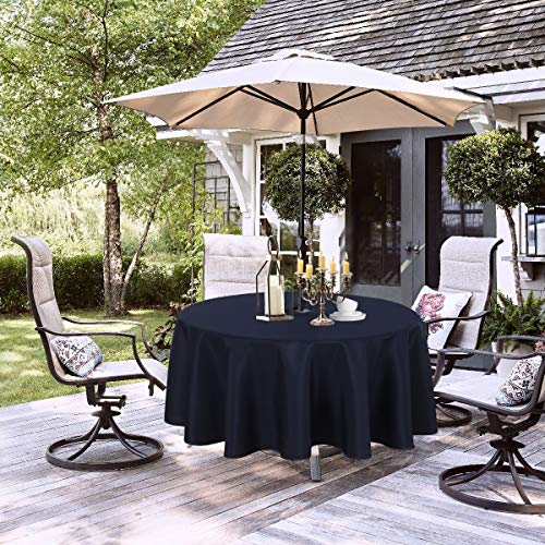 image for LUSHVIDA Round Outdoor Tablecloth with Umbrella Hole and Zipper, 90 In