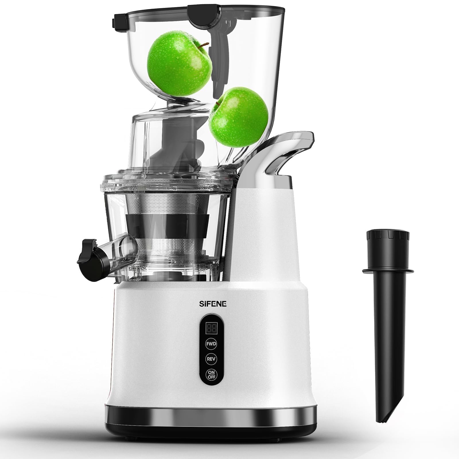 Easy to Use Cold Press Juicer 83mm Wide-Mouth SiFENE Vertical Slow Masticating Juicer Whole Fruit Vegetable Juicer Machine