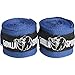 Gorilla Sports® Bende da Boxe - Set di 2, con Passante per Pollice, Chiusura in Velcro, 2,5 m Semielastiche, in 3 Colori - Bendaggi, Bande, Fasce Protettive per Mani, Arti Marziali, Pugilato (Blu)