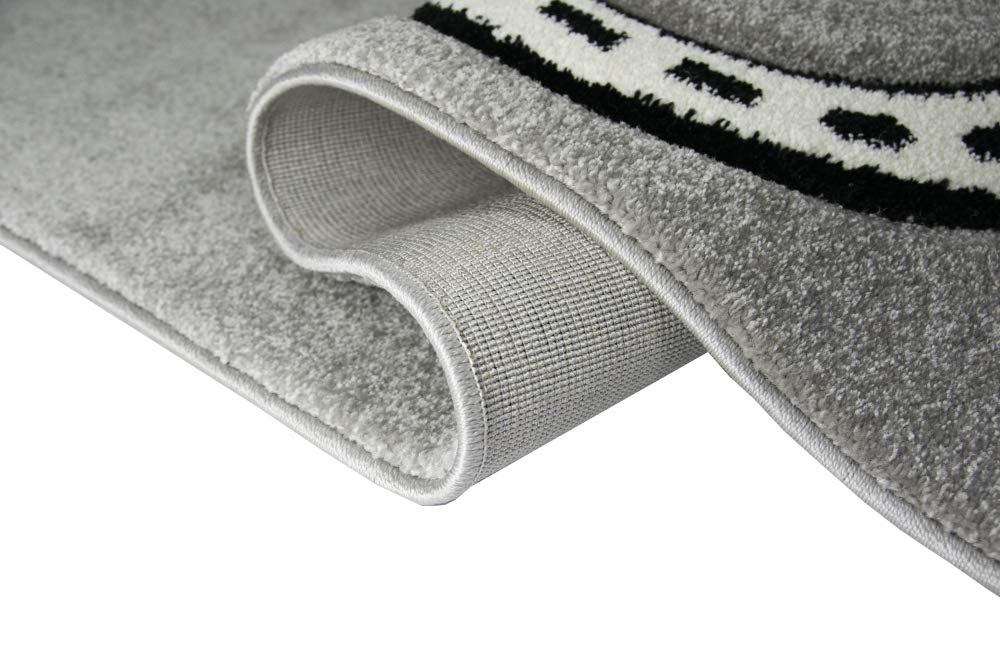 Tapis pour enfants tapis de route avec rues et maisons gris Größe 80x150 cm