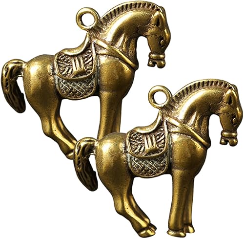 Miniatura 8 de EXCEART 4 piezas de latón DIY encanto collar de regalo de latón collar de llave collar de decoración retro colgante collar zodiaco animal colgantes