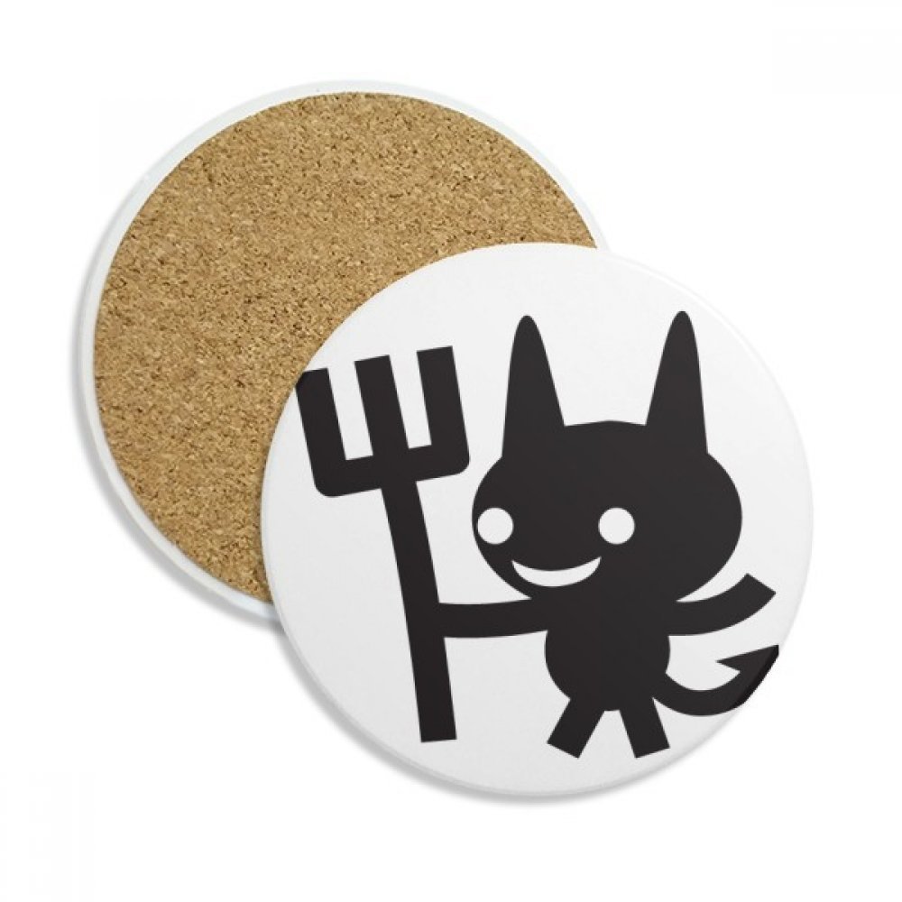 Dessous de verre en céramique Halloween Diable Bonne Peur DIYthinker dessous de tasse multicolore
