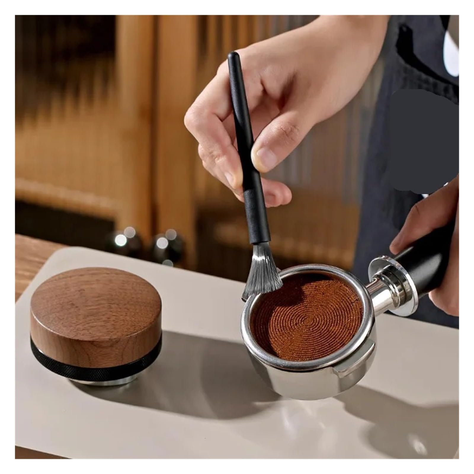 Kaffeemühle Reinigungsbürste Reinigungsbürste for Kaffeemühlen | Weiche Borsten for Kaffeemaschine und Brühkopf, universelles Reinigungswerkzeug