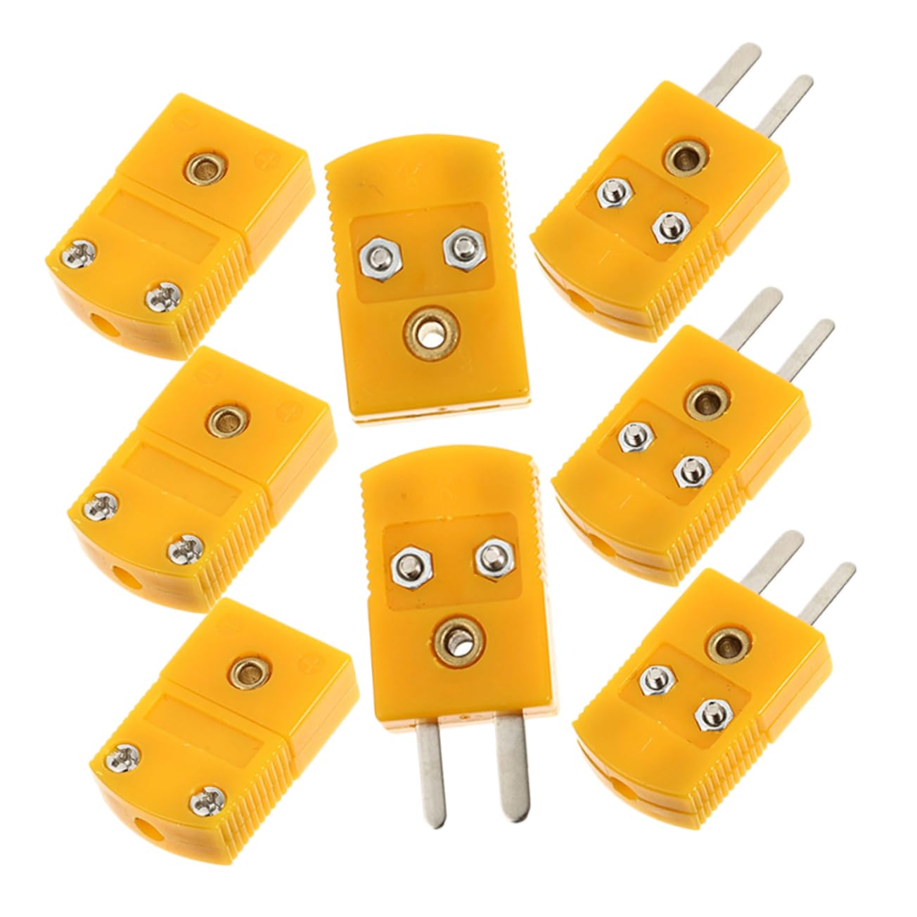 SOLUSTRE Replacement Connectors for K-Type Thermocouple Wire Male and Female Plugs Panel Mount Terminal Block Socket