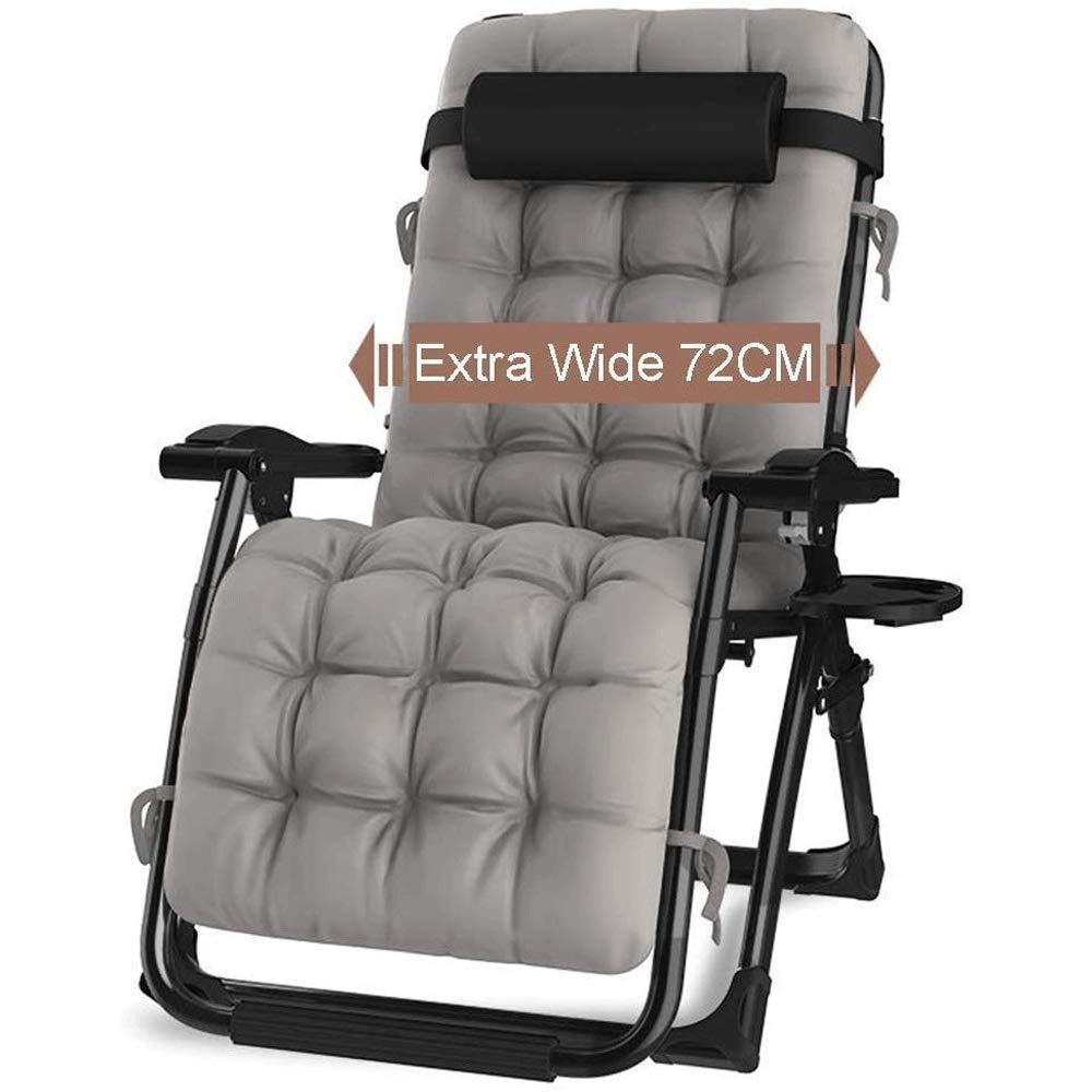 Sdraio Giardino Zero Gravity | Reclinabile | Portata 200kg | Pieghevole | Silver - Foto 4