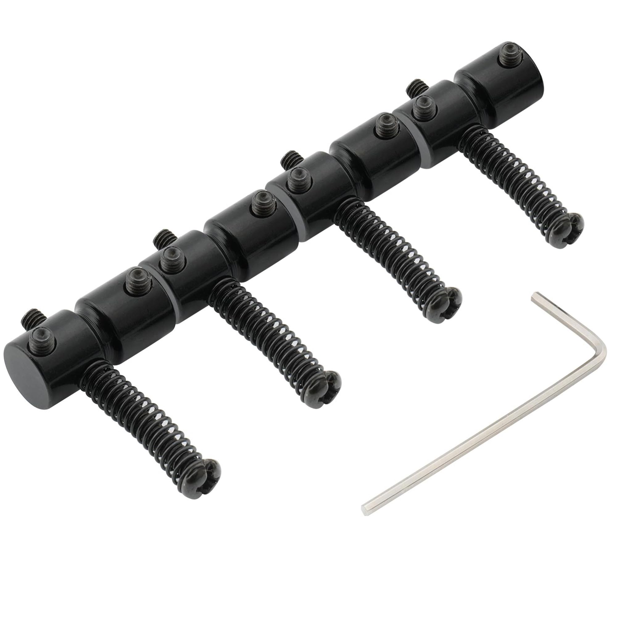 Musiclily Pro 19mm Stalowy Siodełko Mostka Basu do 4 strunowy Precision Jazz Bass, Czarny (4 szt.)