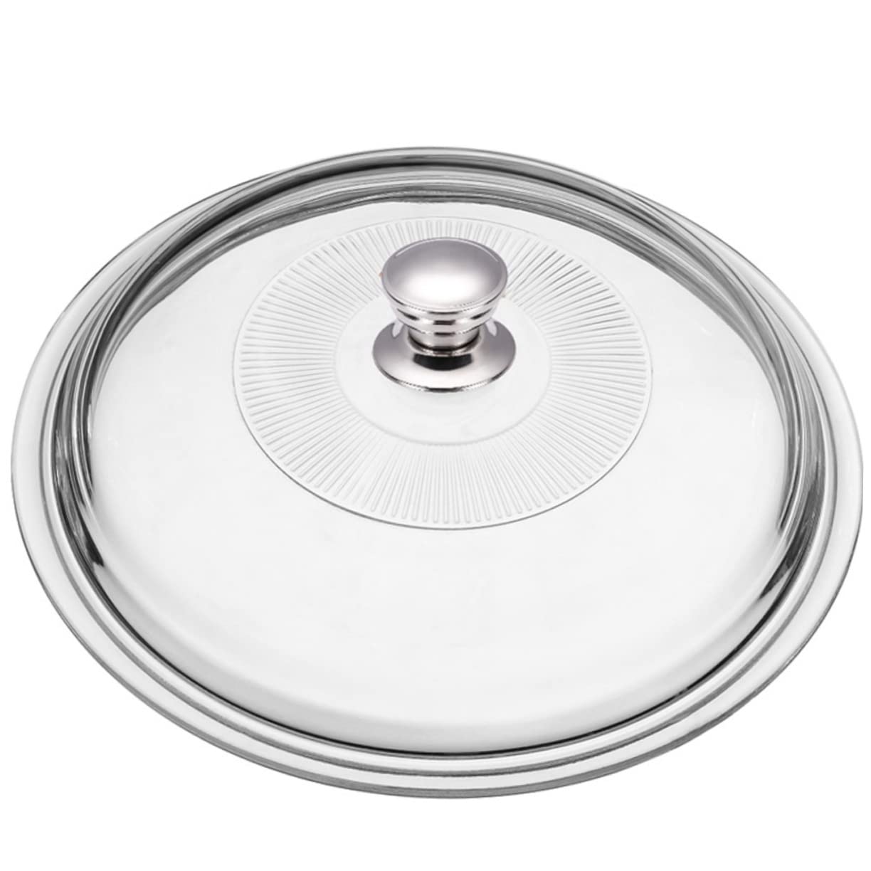 Gatuida Maniglia Bella e Acciaio Inossidabile per Pentola Coperchio Set Argento, Design Rotondo Antiscottatura 4 Pezzi, Pratica Ricambio Cucina Padelle