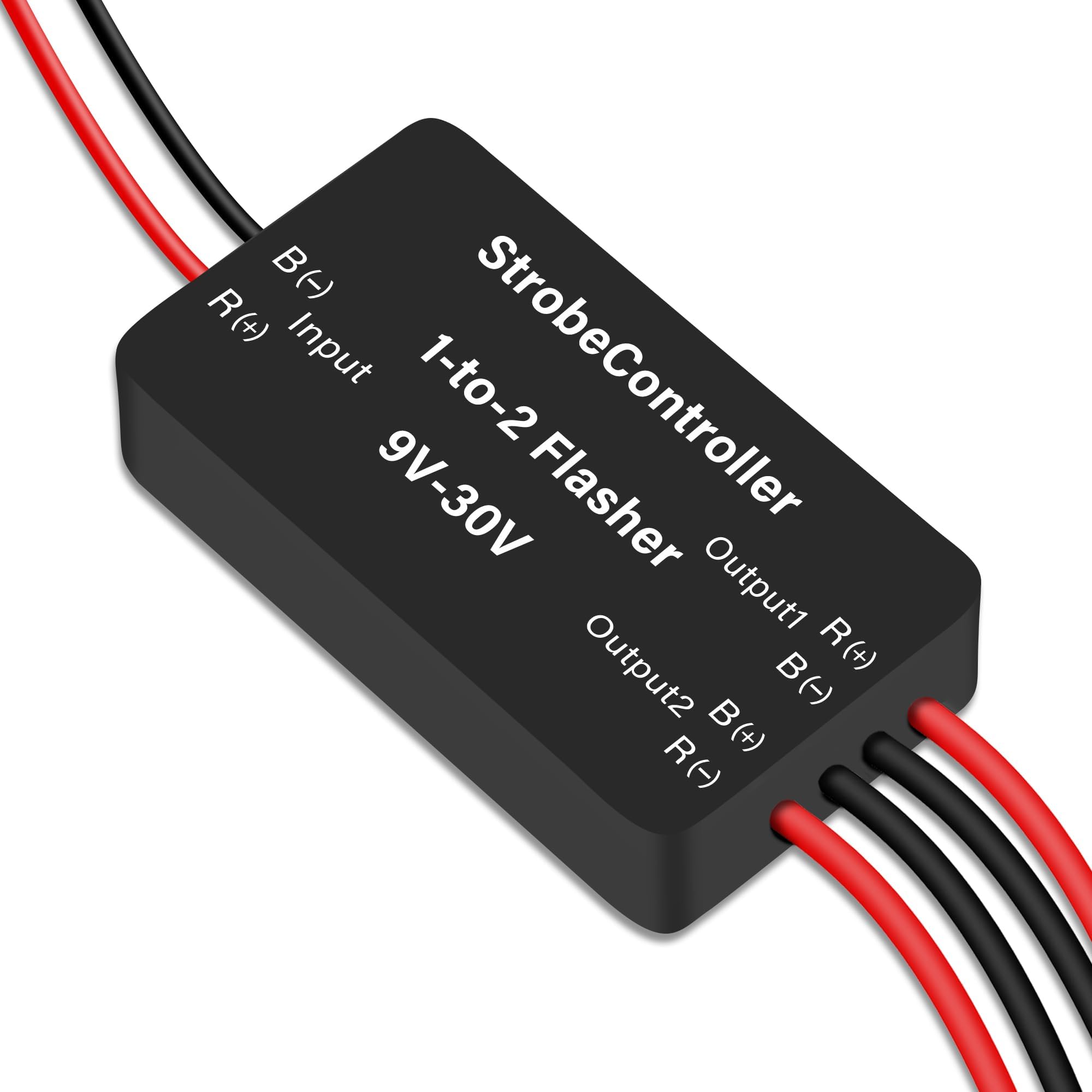 12V/24V LED Car Emergency Flash Controller,Hazard Light Controller With LED Brake Lights,Tail Lights and Turn Signals,Brake Light Flash Module for Cars/Motorcycles/Trucks.