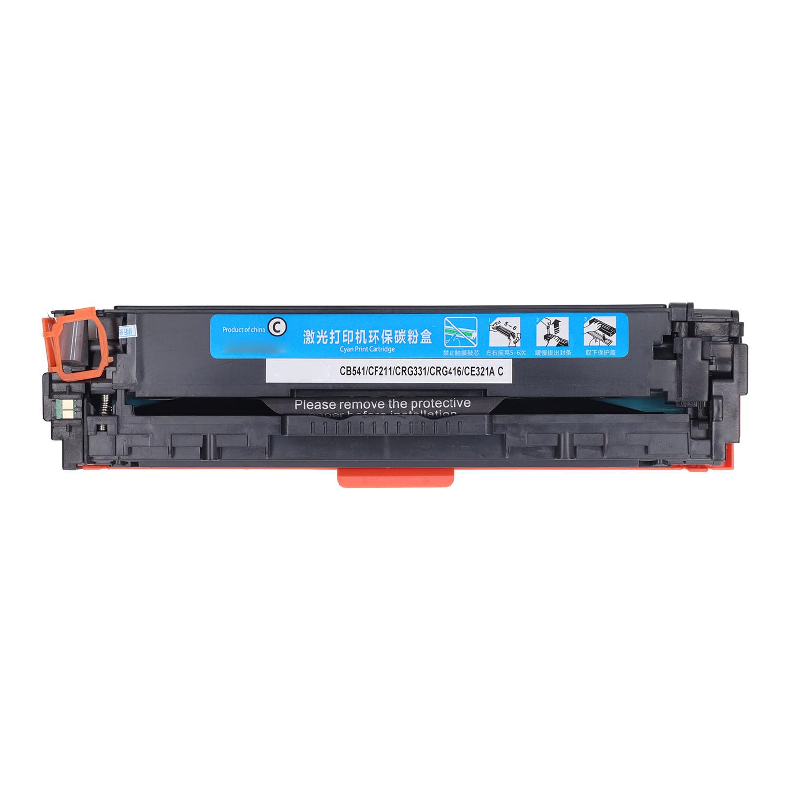 125A CB541A Cyan Toneer Waseer Wysoka jakość Wymiana drukowania dla Color LaserJet CP1215 CP1518NI CM1312NFI CM1312 CP1515N CP1525NW M251 ABS Materiał ABS Materiał 1400 stron
