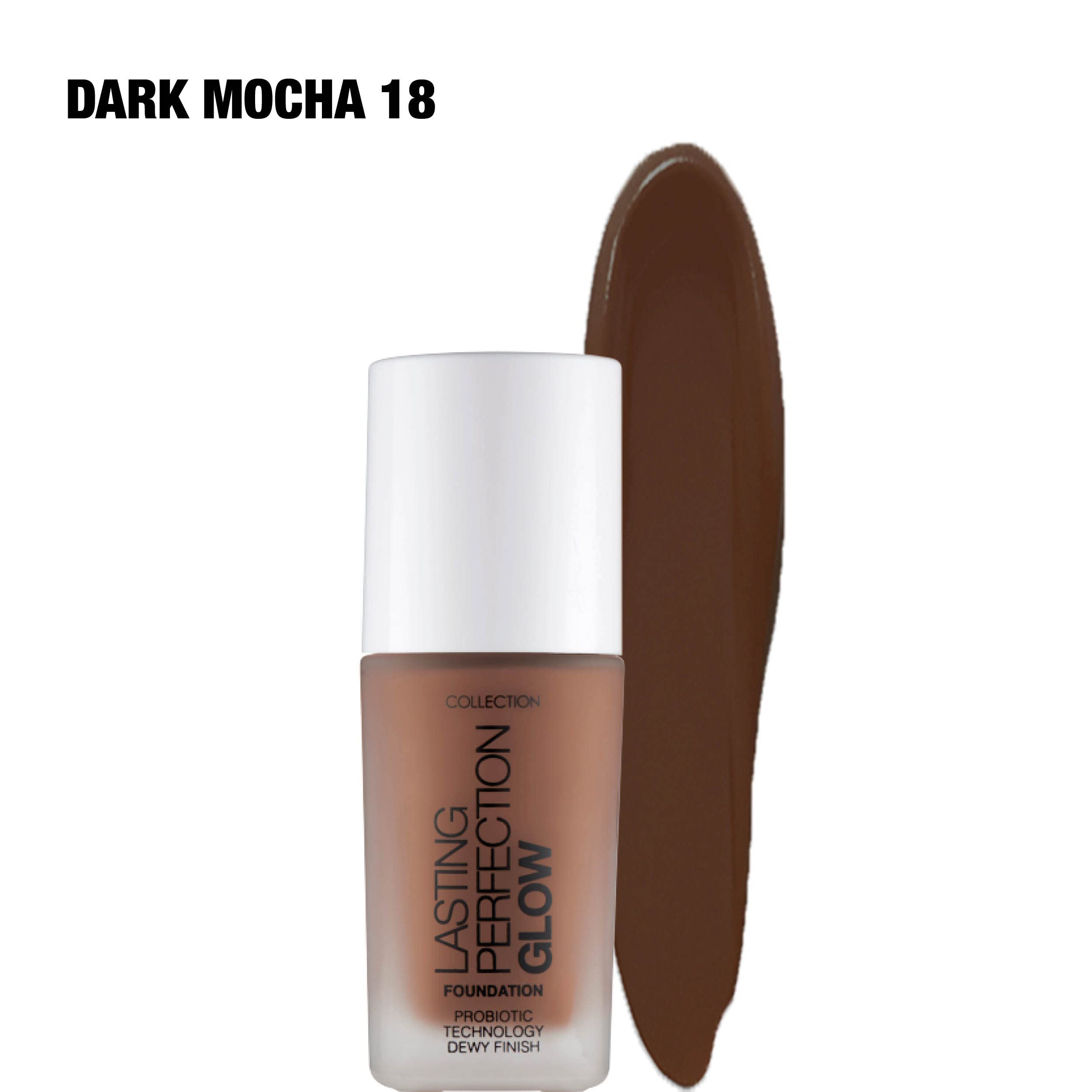 Collection Cosmetics Lasting Perfection Glow Foundation, Medium to Full Coverage, 27ml, Dark Mocha, 27 ml (Pack of 1) - Image 3