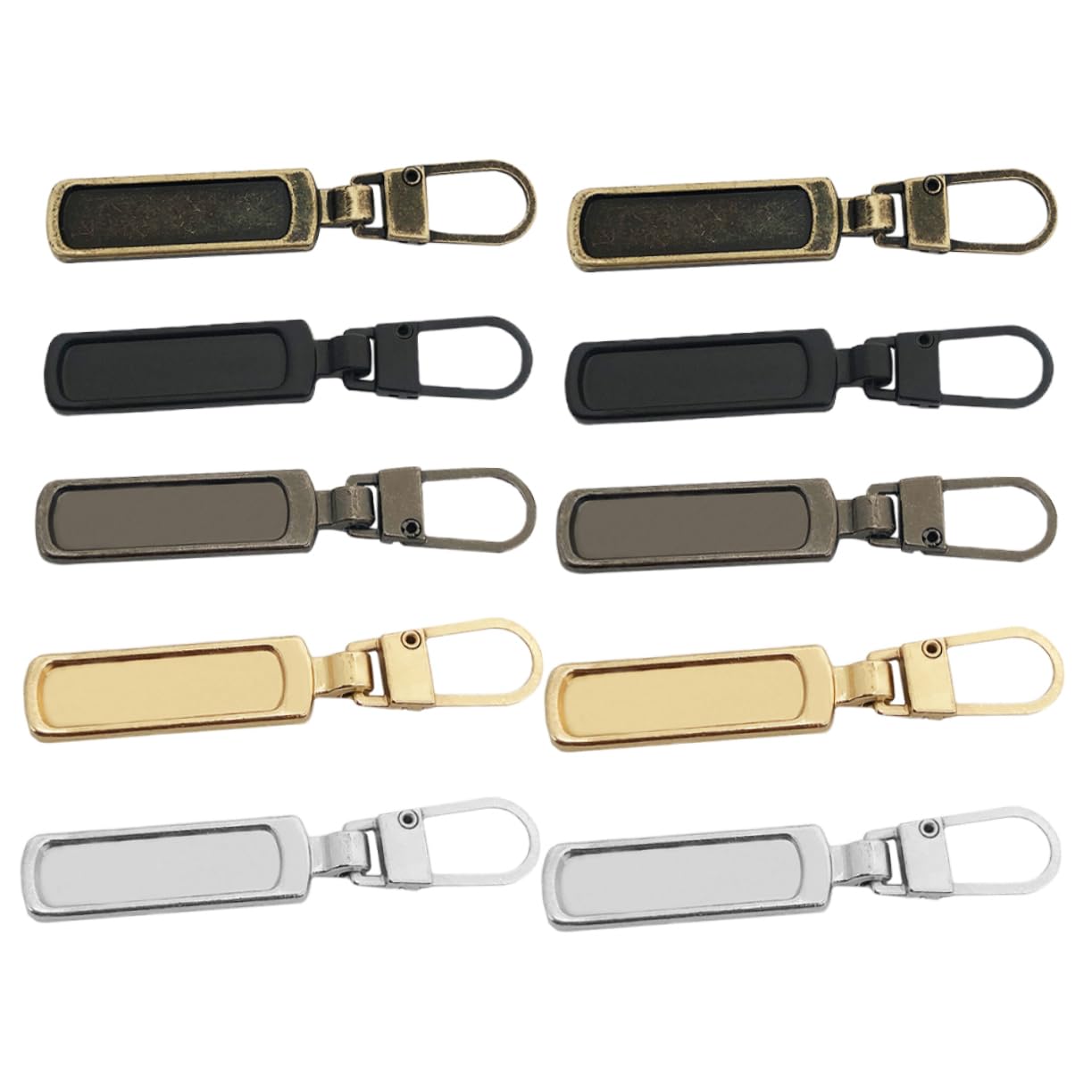 SEWACC 10pcs Detachable Zipper Pull Handle Zipper Jacket Zipper Separating Zippers Zipper Slider Replacement Bag Zipper Replacement Zipper Repair Zipper Mend Fixer Zinc Alloy Label Coat