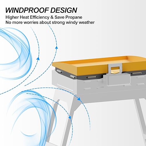 Miniatura 9 de Protectores de viento mejorados para parrilla Blackstone de 36 pulgadas, accesorios de parrilla Blackstone, pantalla magnética de viento de acero