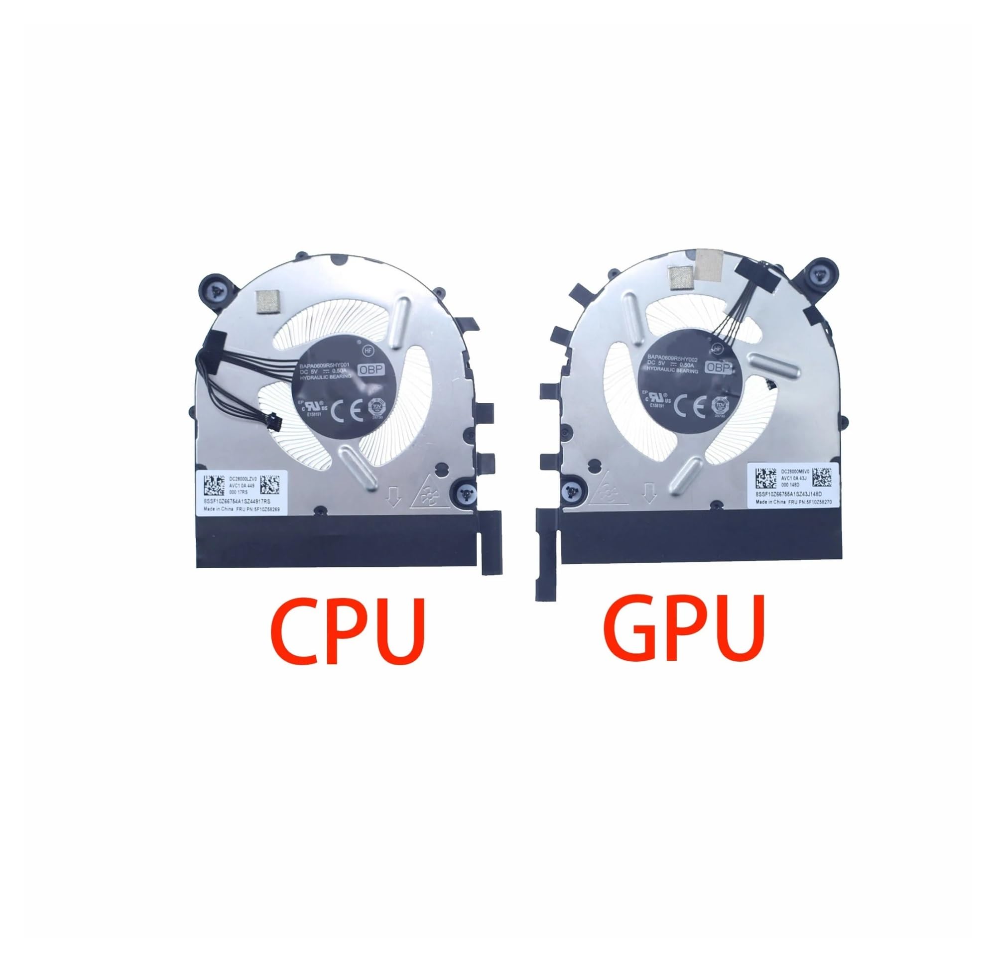 tianwandong Wentylator chłodzący procesora i karty graficznej laptopa P14s Gen5 5F10Z58269 5F10Z58270(CPU GPU Fan)
