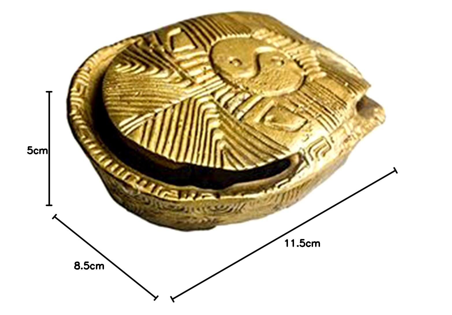 Amazon.co.jp: 純粋な赤金の工芸品 亀の甲羅 銅製 風水グッズ お守り