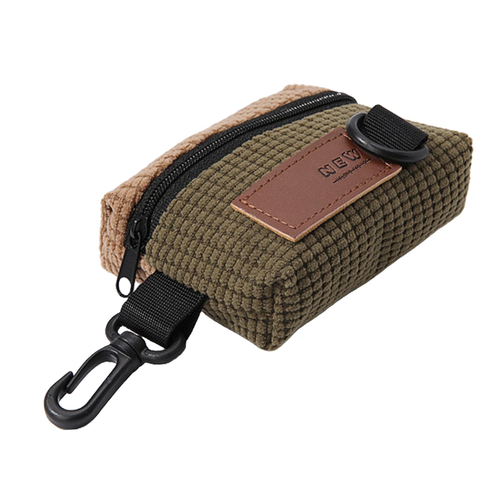 Xjdzineq Headphones Protective Corduroy Case Earphone Carrying Bag Earbud Holder for School and Travel Use Cord Management Travel Case